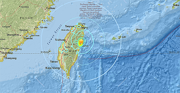 580 Taiwan Earthquake 2018USGmap 